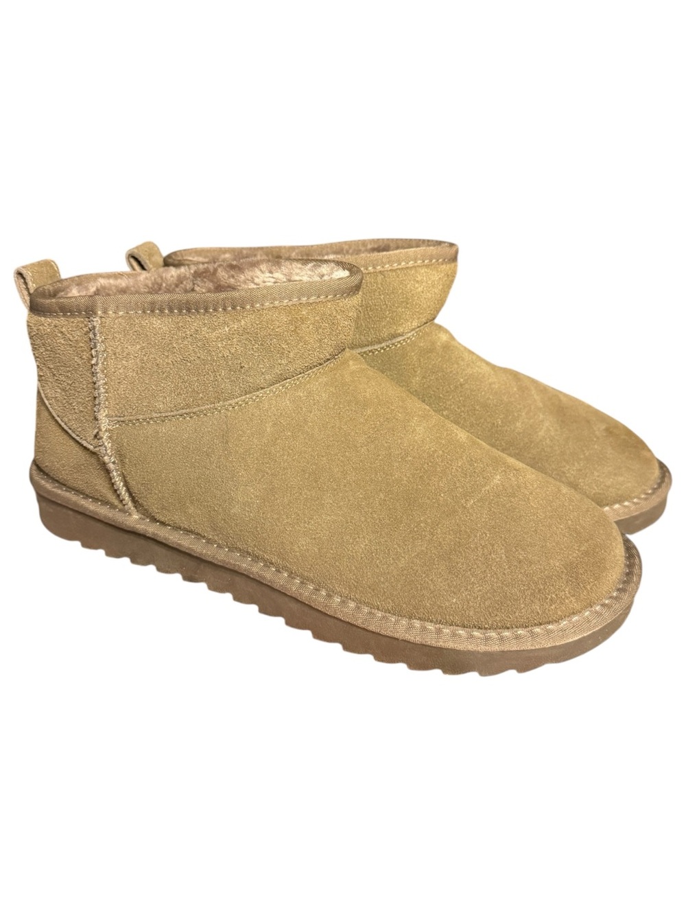 Project Cloud Hippy Mini Classic Cloud Mushroom Suede Ankle Plush Slip On Boots